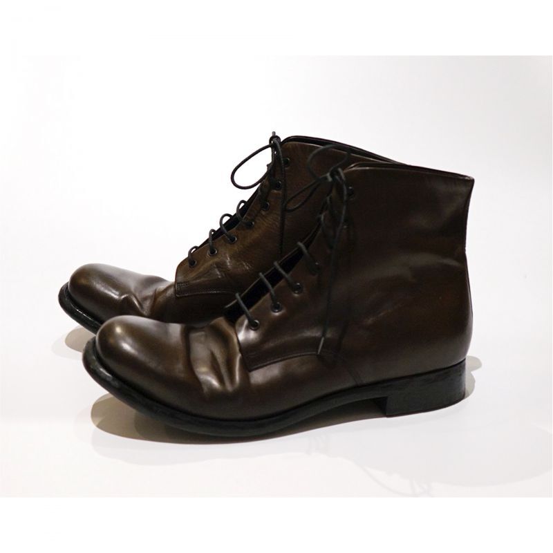 【SUGINARI MORIMOTO（スギナリモリモト）】7Hole Mid Cut Boots/Dark olive - VELVET