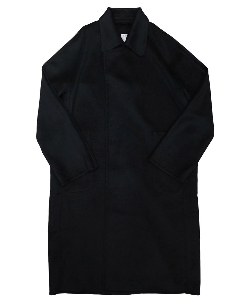 【seya.(セヤ)】DOUBLE FACE CHRIS COAT/ CASHMERE BLENDED MERINO WOOL/ BLACK