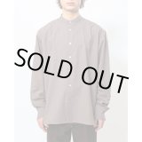 画像: 【Omar Afridi（オマールアフリディ）】GATHERED SHIRT/BROWN GREY