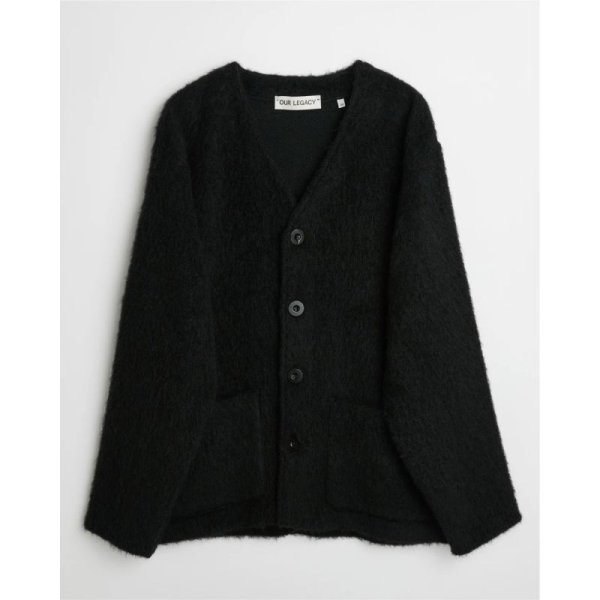 画像1: 【OUR LEGACY(アワーレガシー)】CARDIGAN/ Black Mohair