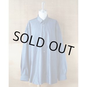 画像: 【INTÉRIM(インテリム)】HYPER BIG SILK DENIM REGULAR COLLAR SHIRT(IT23S037)/ NAVY