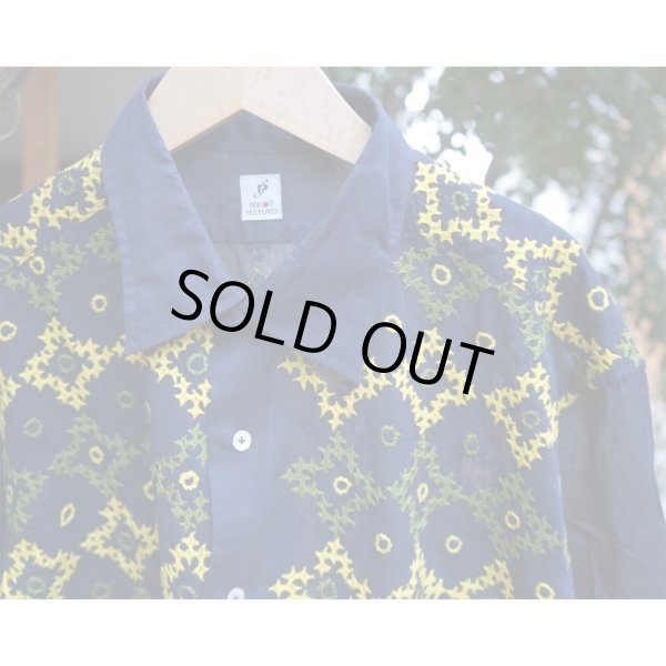 画像3: 【PERIOD FEATURES(ピリオドフィーチャーズ)】Hand embroidery Shirts / NAVY