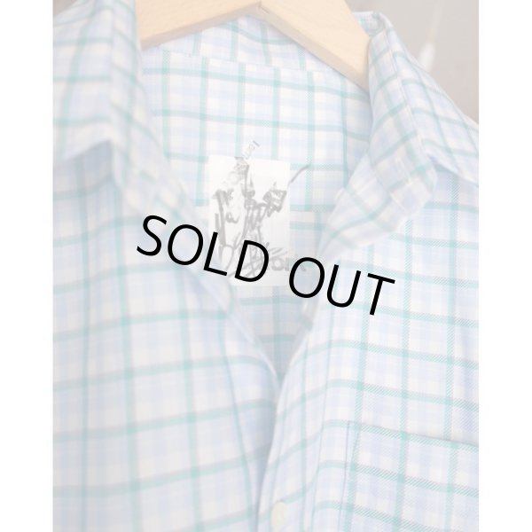 I am dork(アイアムドーク)】BD long sleeve shirt / Blue×Green Check