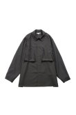 画像1: 【blurhms(ブラームス)】Wool Voile Gusset PKT Shirt/ Heather Charcoal