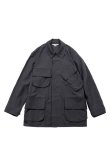 画像1: 【blurhms(ブラームス)】Wool Voile Beacon Jacket/ Heather Charcoal