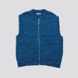 画像1: 【ENCOMING(インカミング)】KNITTED TWO POCKET VEST/ BLUE