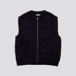 画像1: 【ENCOMING(インカミング)】KNITTED TWO POCKET VEST/ BLACK