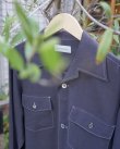 画像2: 【ENCOMING(インカミング)】OPEN COLLAR SHIRT/ BLACK