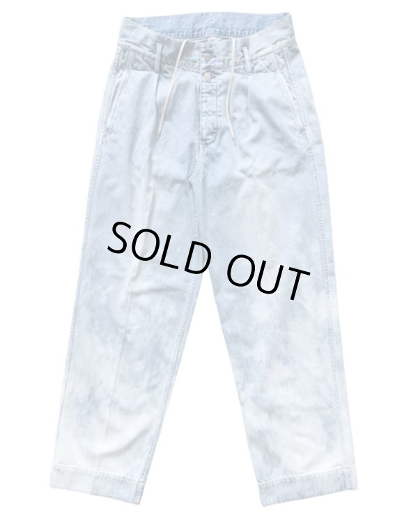 画像1: 【TANAKA(タナカ)】ST-108 THE WIDE JEAN TROUSERS/ BLEACH BLUE