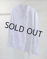 画像: 【LES SIX(レシス)】Distorted Shirt/ Blue White×Red Stripe
