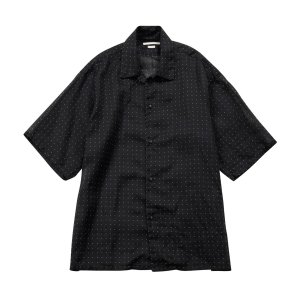 画像: 【blurhms(ブラームス)】Square Dot Open-collar Shirt/ Black