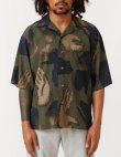 画像1: 【m's braque(エムズブラック)】ALOHA SHIRT/ GREY BUDDHA HAND