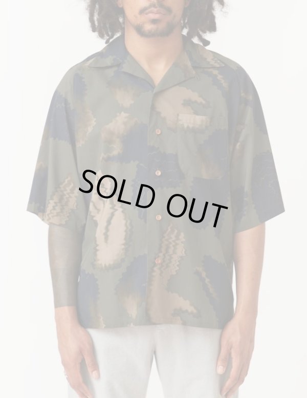 画像1: 【m's braque(エムズブラック)】ALOHA SHIRT/ GREY BUDDHA HAND