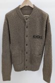 画像1: 【KHOKI(コッキ)】Embroidery-design crew-neck cardigan/ Khaki