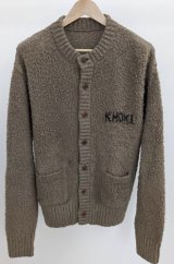 画像: 【KHOKI(コッキ)】Embroidery-design crew-neck cardigan/ Khaki