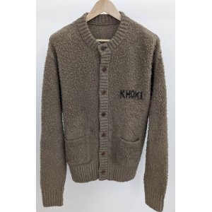 画像: 【KHOKI(コッキ)】Embroidery-design crew-neck cardigan/ Khaki