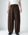 画像1: 【sage NATION(セイジネーション)】BOX PLEAT TROUSER/ BROWN