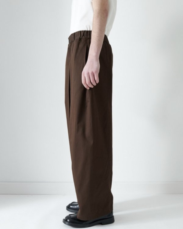 画像2: 【sage NATION(セイジネーション)】BOX PLEAT TROUSER/ BROWN