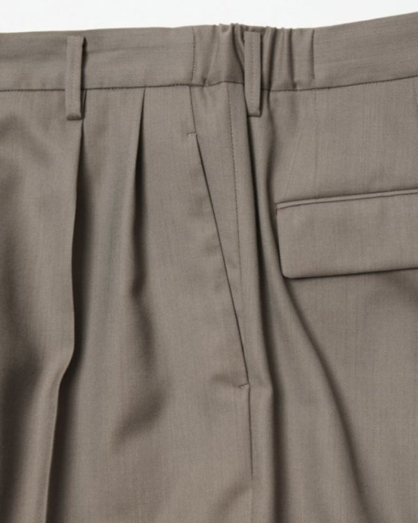 画像3: 【IRENISA(イレニサ)】TWO TUCKS WIDE TROUSERS/ MOCHA BEIGE