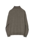 画像2: 【IRENISA(イレニサ)】 LEATHER TAB KNIT PULLOVER/ MOCHA GRAY