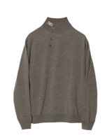 画像: 【IRENISA(イレニサ)】 LEATHER TAB KNIT PULLOVER/ MOCHA GRAY