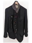 画像1: 【KHOKI(コッキ)】Washed wool jacket/ Black