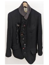 画像: 【KHOKI(コッキ)】Washed wool jacket/ Black