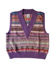 画像1: 【Kota Gushiken(コウタグシケン)】JAMIESON’ S × Kota Gushiken Reversed Stitch Vest/ Purple