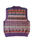 画像2: 【Kota Gushiken(コウタグシケン)】JAMIESON’ S × Kota Gushiken Reversed Stitch Vest/ Purple