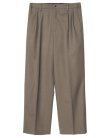 画像1: 【IRENISA(イレニサ)】TWO TUCKS WIDE TROUSERS/ MOCHA BEIGE