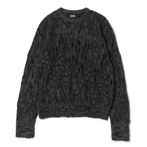 画像: 【FAF(エフエーエフ)】3D KNIT CREWNECK/ BLACK