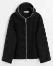 画像1: 【OUR LEGACY(アワーレガシー)】FULL ZIP HOOD/ Black Hairy Wool