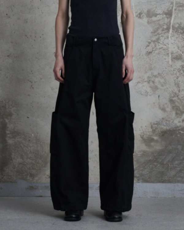 画像1: 【Omar Afridi(オマールアフリディ)】PANELLED BONTAN TROUSERS/ BLACK