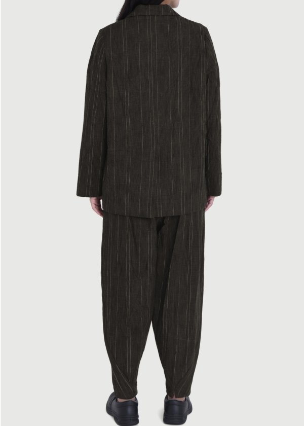 画像3: 【toogood(トゥーグッド)】THE ACROBAT TROUSER/ CRUMPLED STRIPE/ WALNUT