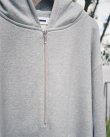 画像2: 【REVERBERATE(リバーバレイト)】HALF ZIP HOODY/ GRAY