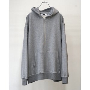 画像: 【REVERBERATE(リバーバレイト)】HALF ZIP HOODY/ GRAY