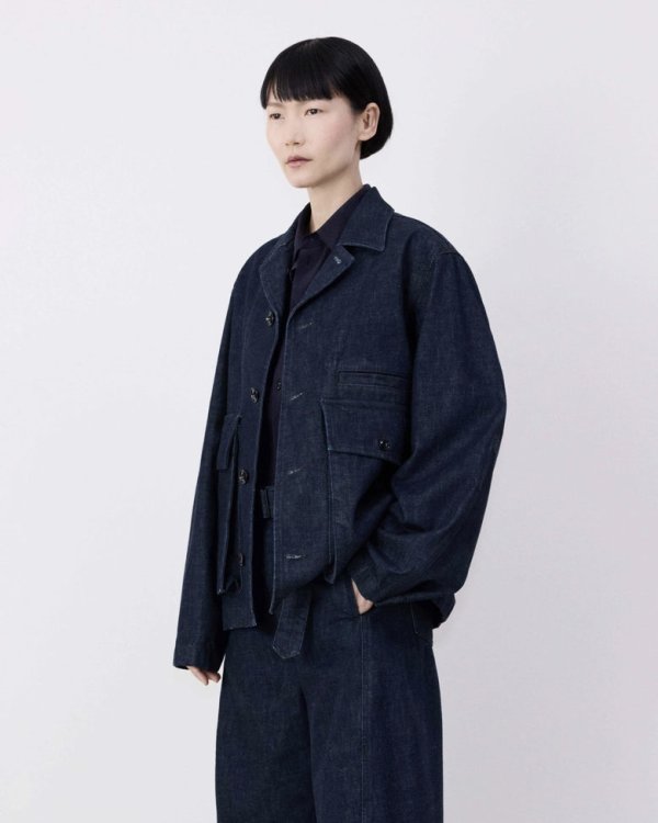 画像2: 【LEMAIRE(ルメール)】BOXY JACKET/ HEAVY INDIGO DENIM