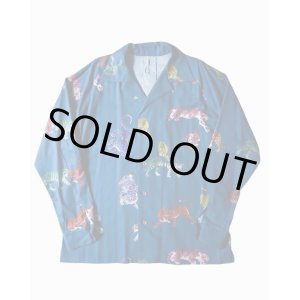 画像: 【m's braque(エムズブラック)】LONG SLEEVE ALOHA SHIRT/ MULT COLOR TIGERS