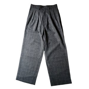 画像: 【m's braque(エムズブラック)】TUCKED BAGGY PANTS/ GLEN CHECK