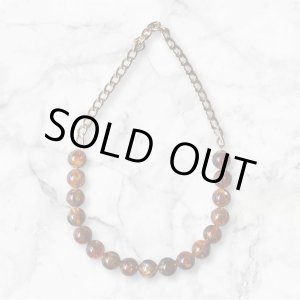 画像: 【m's braque(エムズブラック)】DEADSTOCK CRACKED BEADS NECKLACE/ NATURAL×METAL