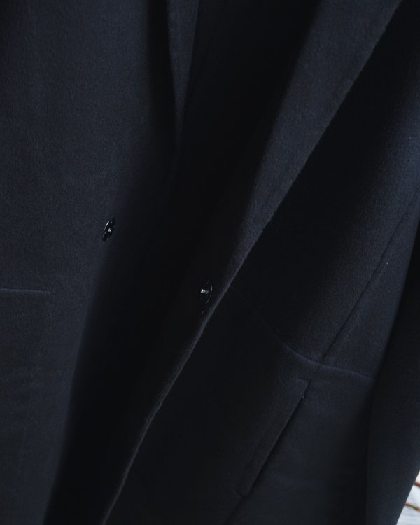 画像4: 【seya.(セヤ)】DOUBLE FACE CHRIS HALF COAT/ CASHMERE BLENDED MERINO WOOL/ BLACK