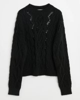 画像: 【OUR LEGACY(アワーレガシー)】CABLE SONAR ROUNDNECK/ Black Fisherman Wool