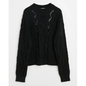 画像: 【OUR LEGACY(アワーレガシー)】CABLE SONAR ROUNDNECK/ Black Fisherman Wool