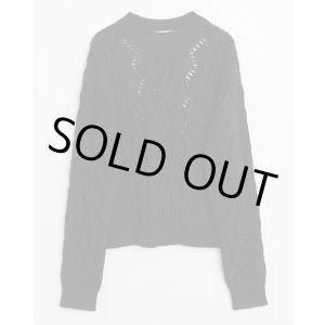 画像: 【OUR LEGACY(アワーレガシー)】CABLE SONAR ROUNDNECK/ Black Fisherman Wool