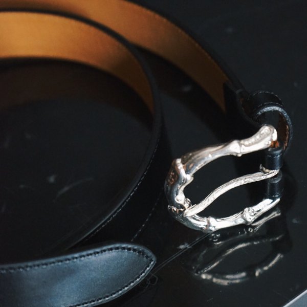 画像5: 【Rosaria Product(ロザリアプロダクト)】Bamboo Buckle Belt/ BLACK