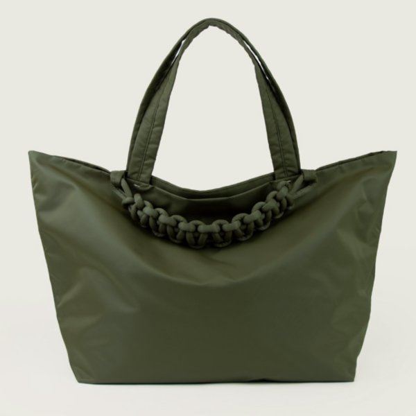 画像1: 【SAGAN Vienna(サガンヴィエンナ)】PAZAR TOTE BAG XL RECYCLED NYLON/ Olive Green