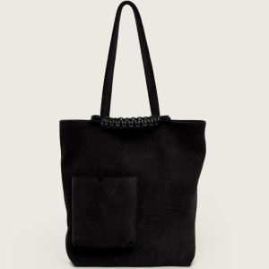 画像: 【SAGAN Vienna(サガンヴィエンナ)】PAZAR BOOK TOTE SUEDE/ Velvet Black