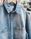 画像3: 【HED MAYNER(ヘドメイナー)】DENIM OVERSHIRT/ LIGHT PASTEL BLUE