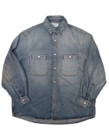 画像: 【HED MAYNER(ヘドメイナー)】DENIM OVERSHIRT/ LIGHT PASTEL BLUE