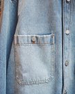 画像4: 【HED MAYNER(ヘドメイナー)】DENIM OVERSHIRT/ LIGHT PASTEL BLUE